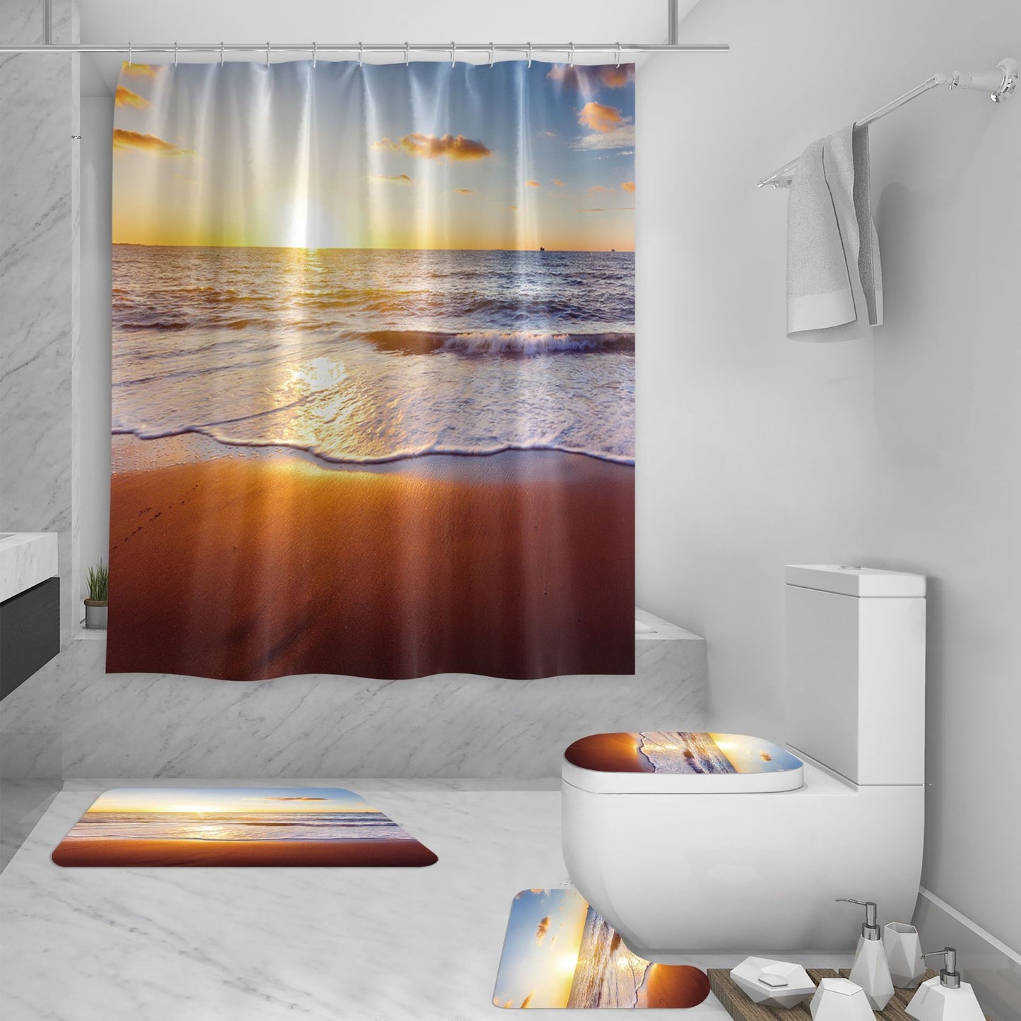 3D Digital Printing Shower Curtain Waterproof Polyester