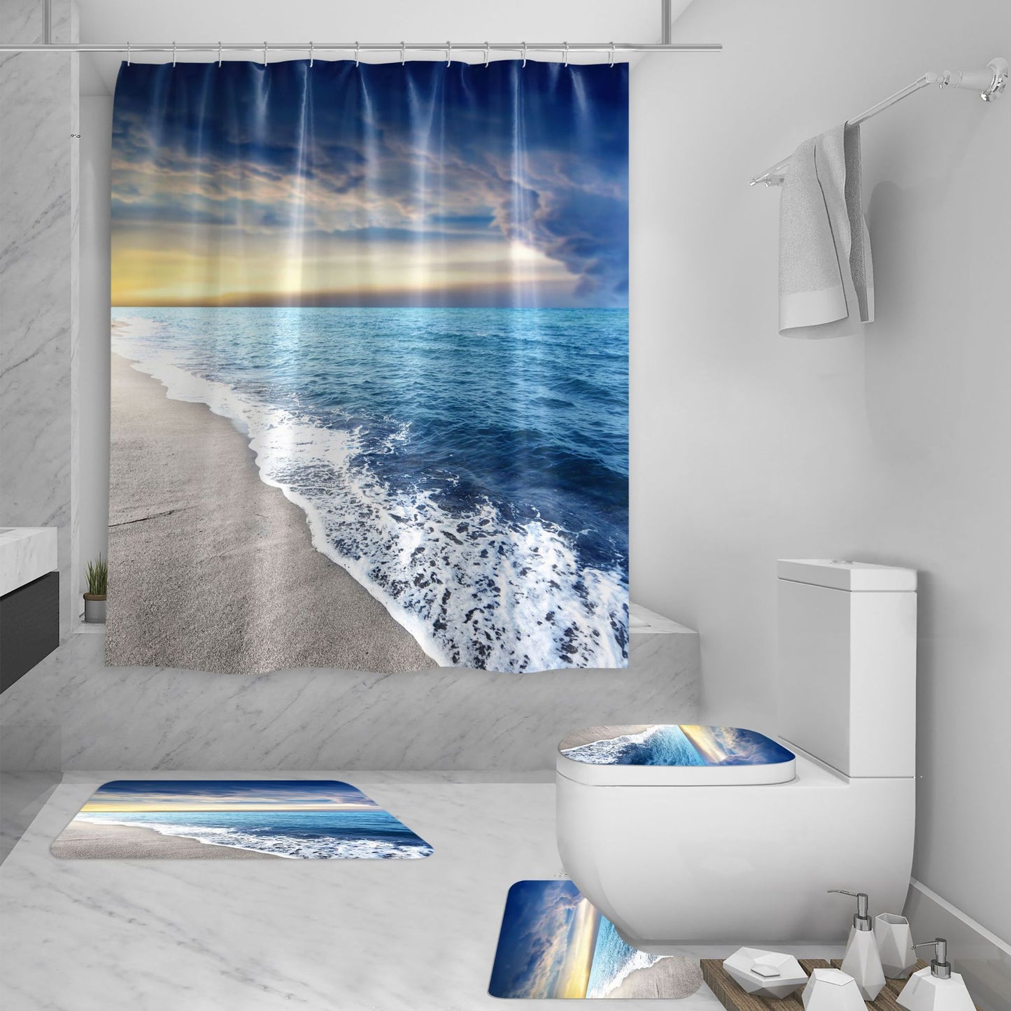 3D Digital Printing Shower Curtain Waterproof Polyester