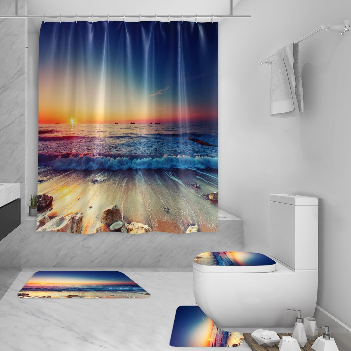 3D Digital Printing Shower Curtain Waterproof Polyester