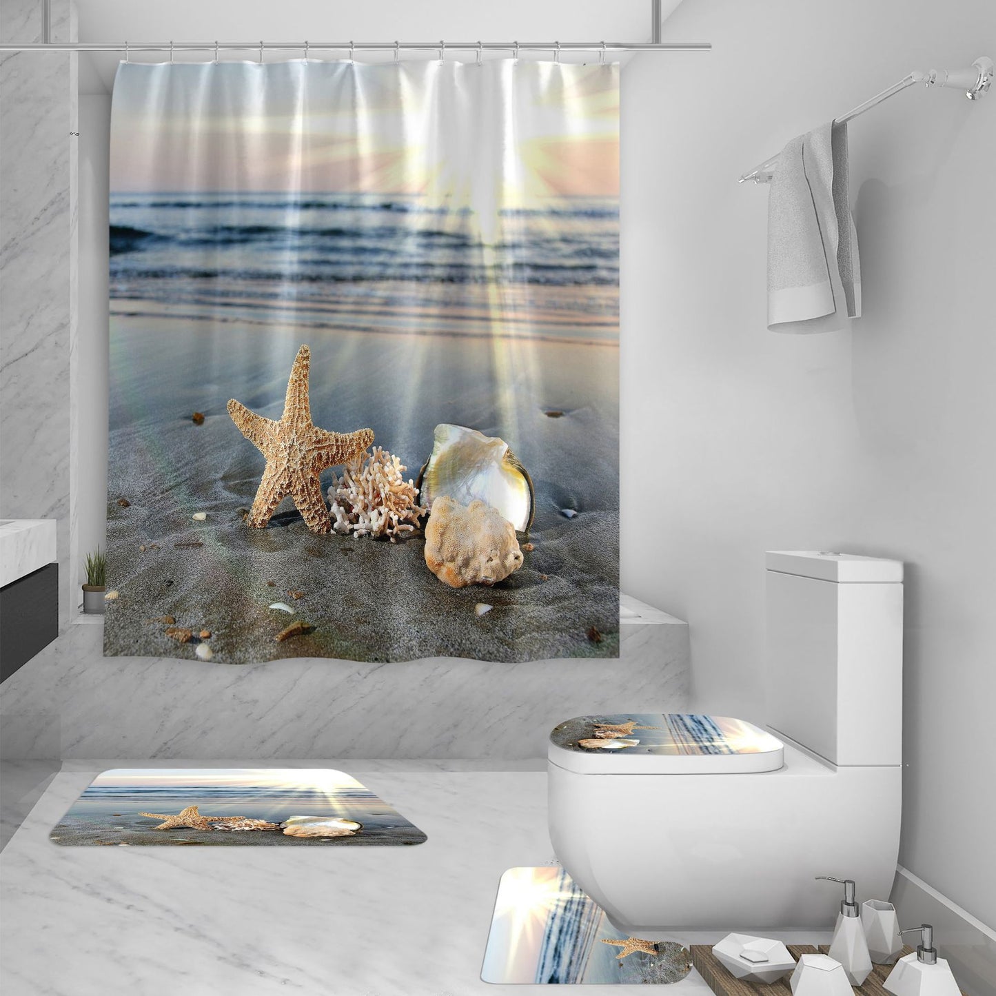 3D Digital Printing Shower Curtain Waterproof Polyester