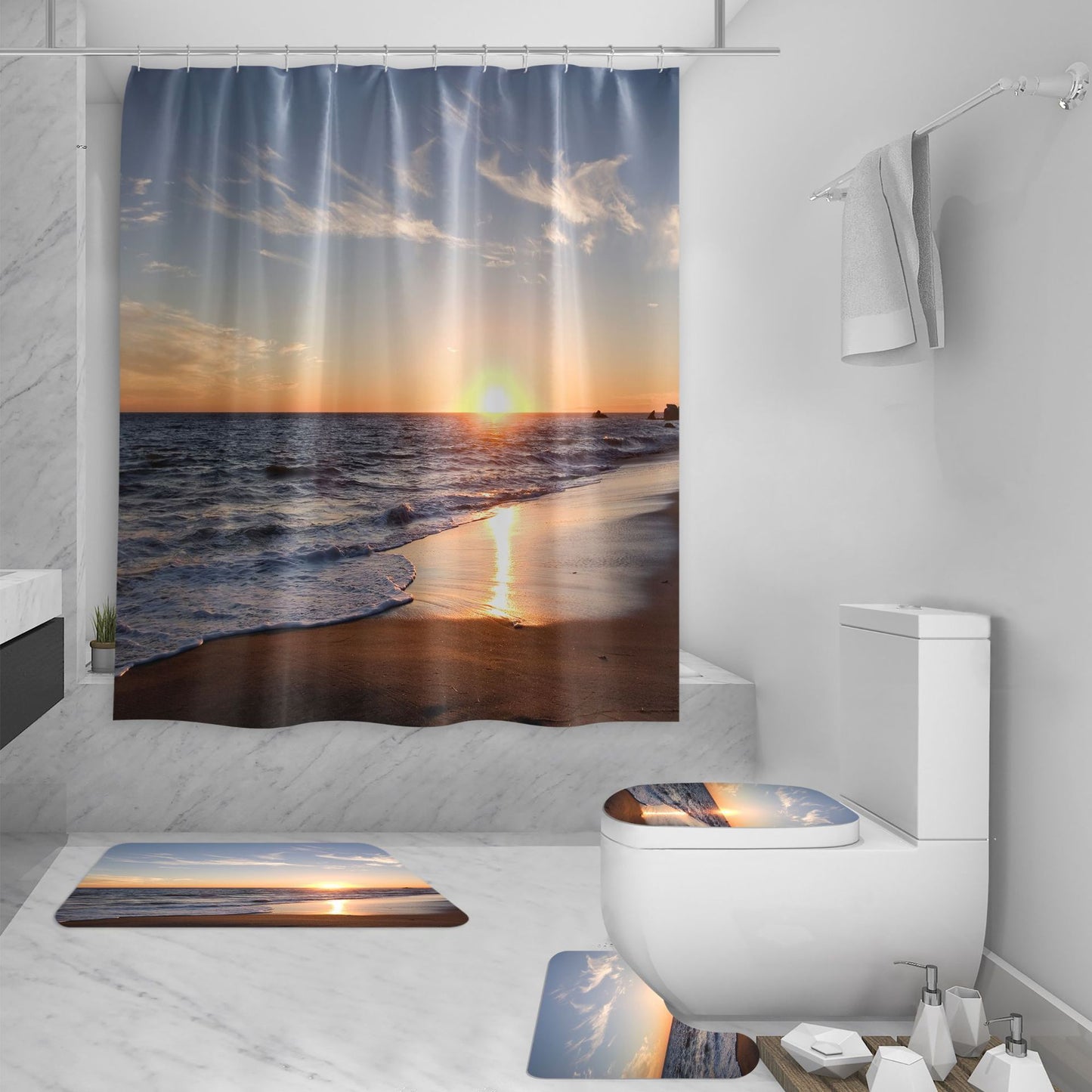 3D Digital Printing Shower Curtain Waterproof Polyester