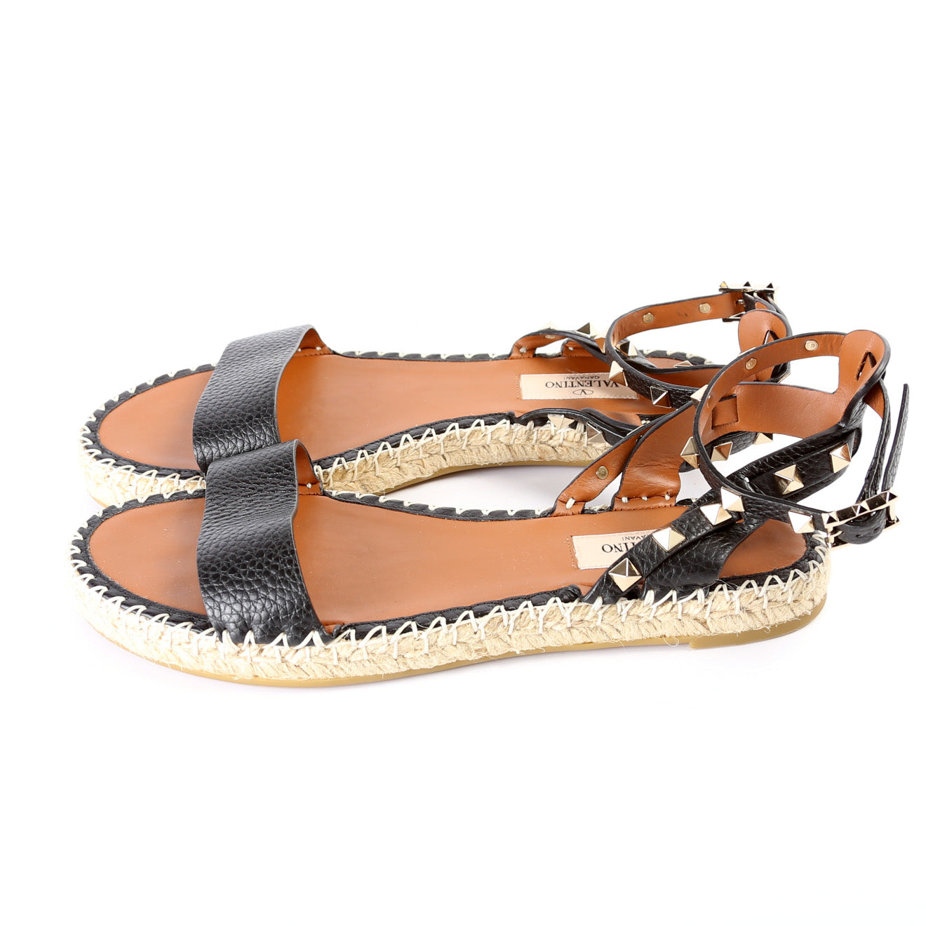 Rockstud Espadrille Flats Size 38