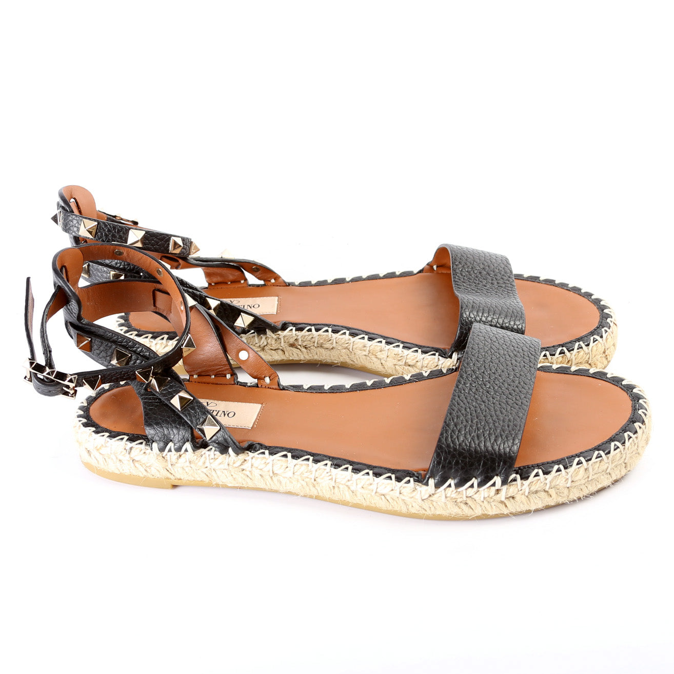 Rockstud Espadrille Flats Size 38