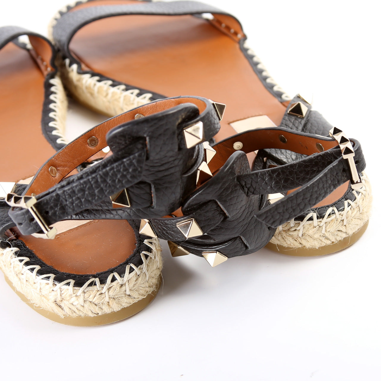 Rockstud Espadrille Flats Size 38