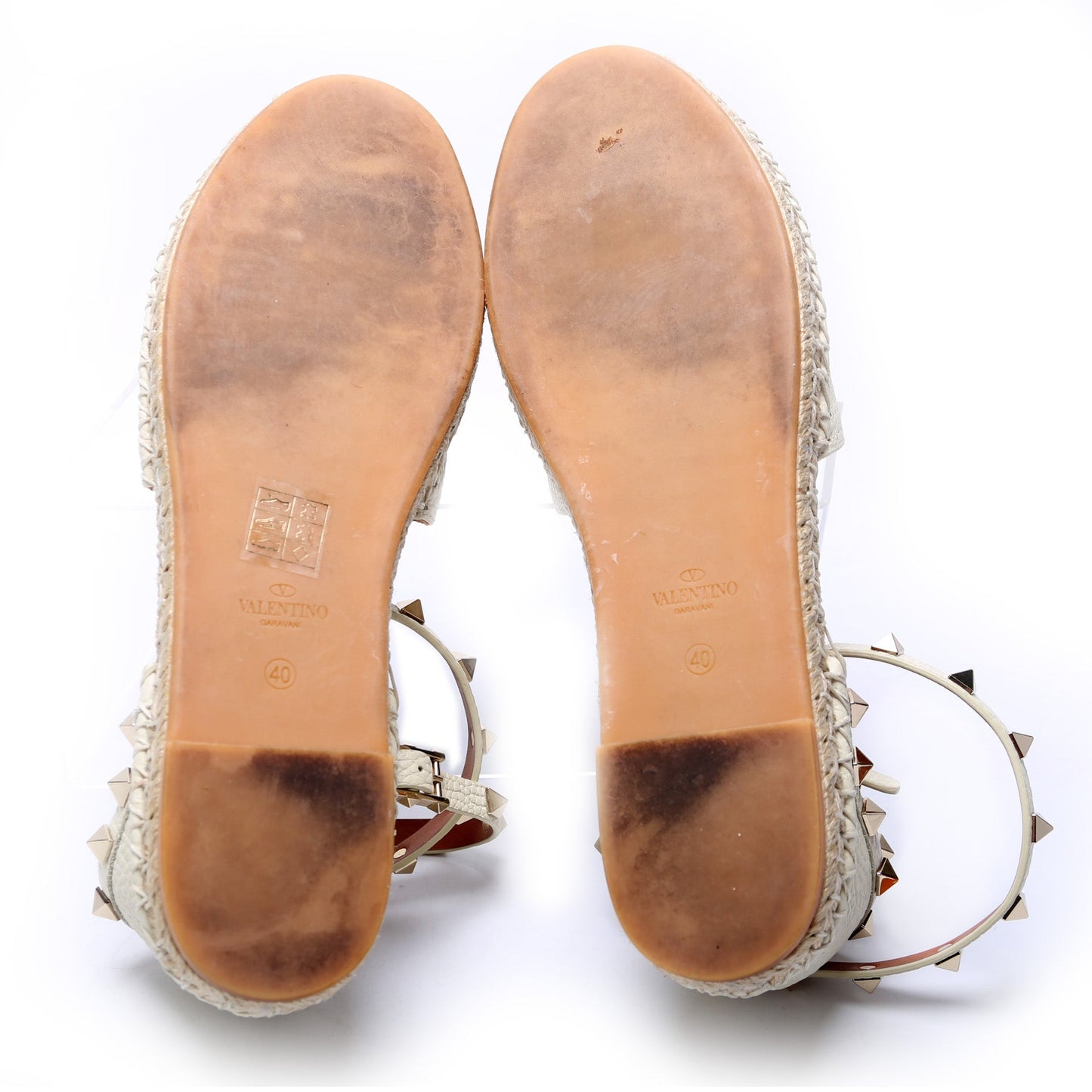 Rockstud Espadrille Flats Size 40