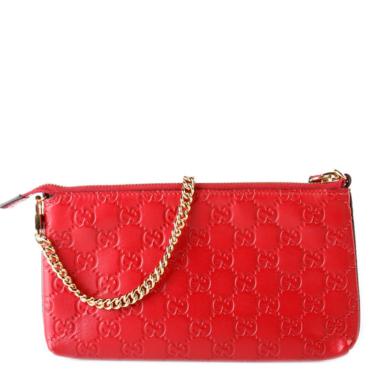 428449 GG Leather Wristlet