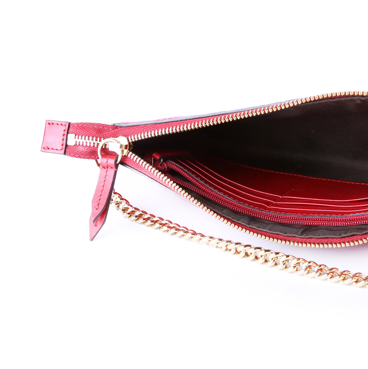 428449 GG Leather Wristlet