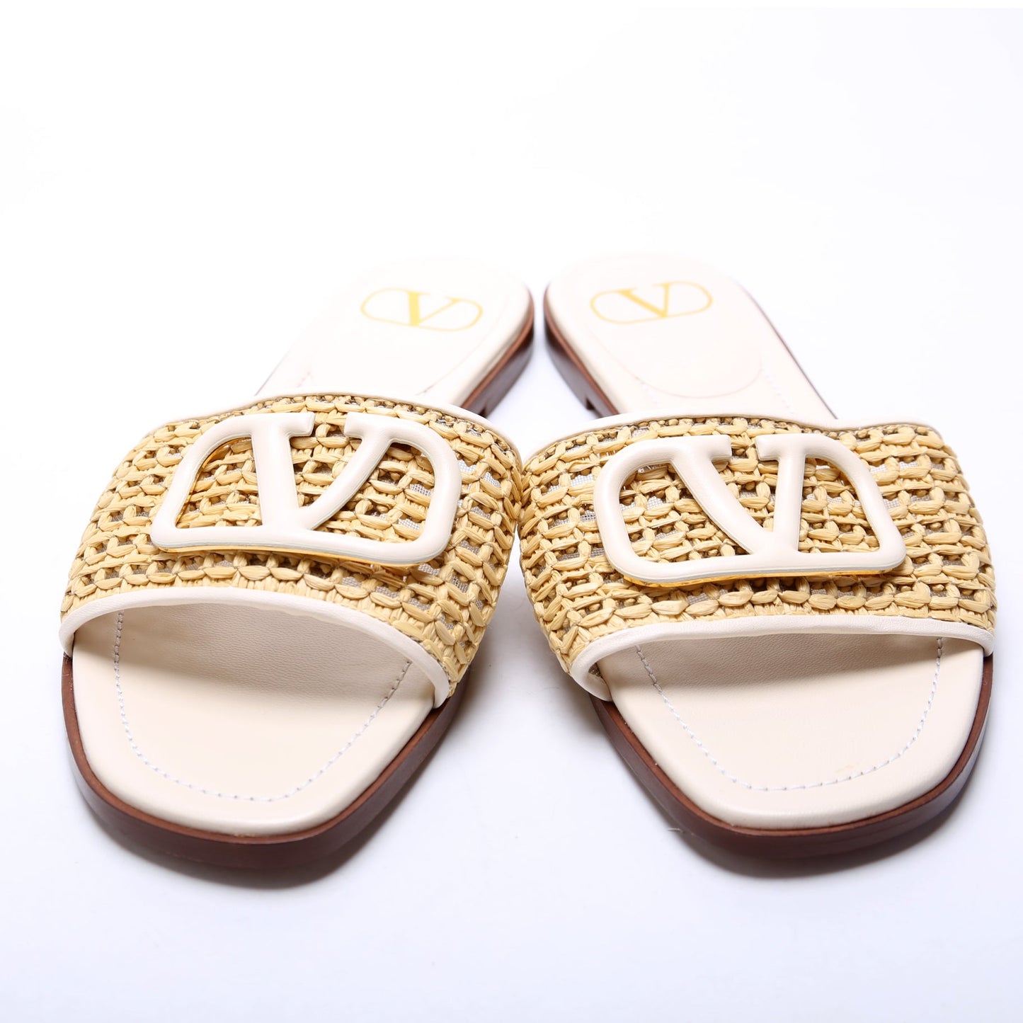 Raffia Slide Sandals 80MM Size 38