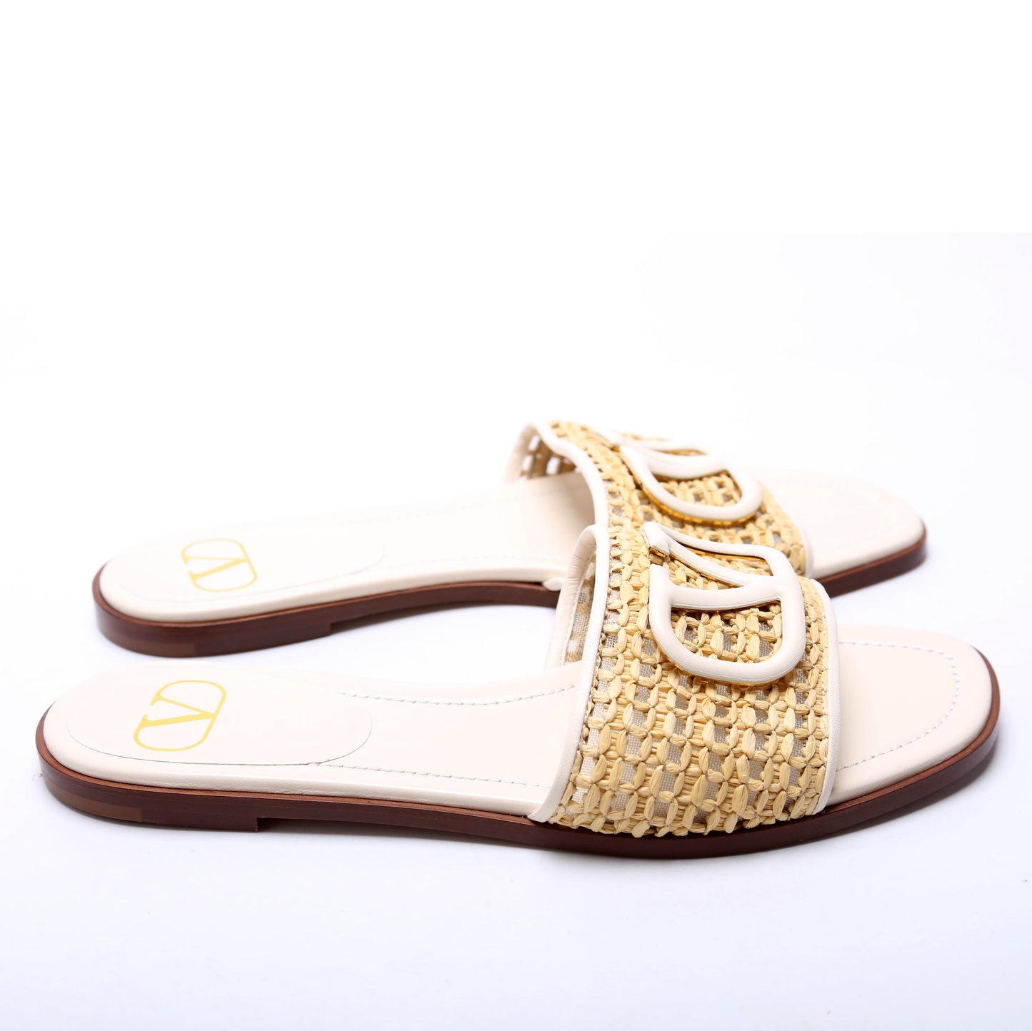 Raffia Slide Sandals 80MM Size 38