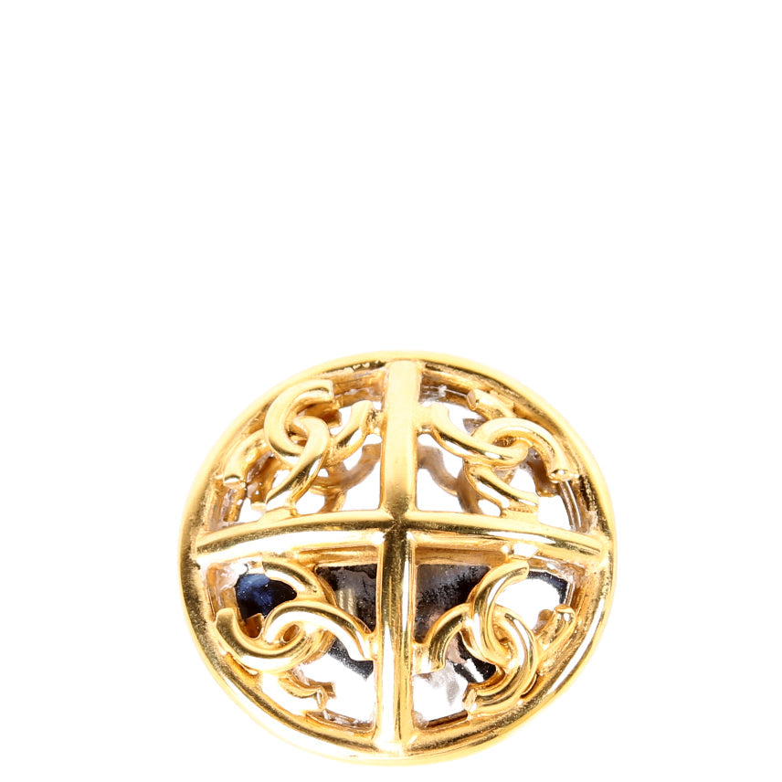 Quad CC Dome Brooch