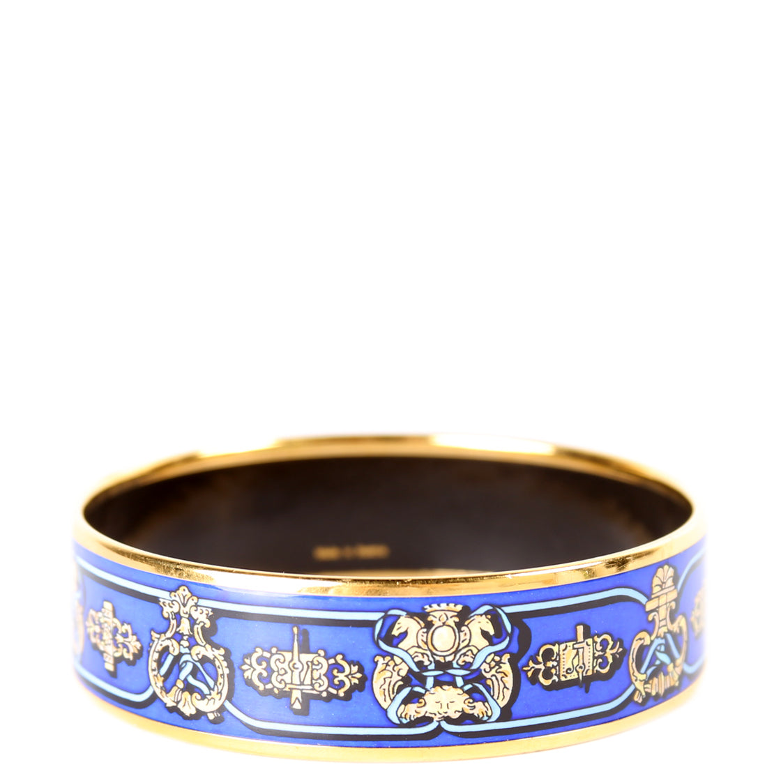 Printed Enamel Wide Bangle Bracelet