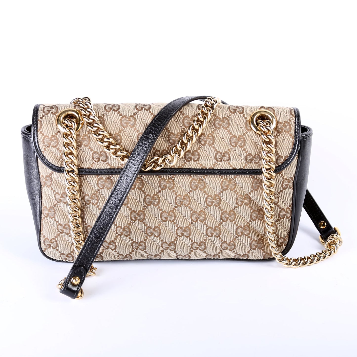 443497 Marmont GG Canvas Shoulder Small Flap