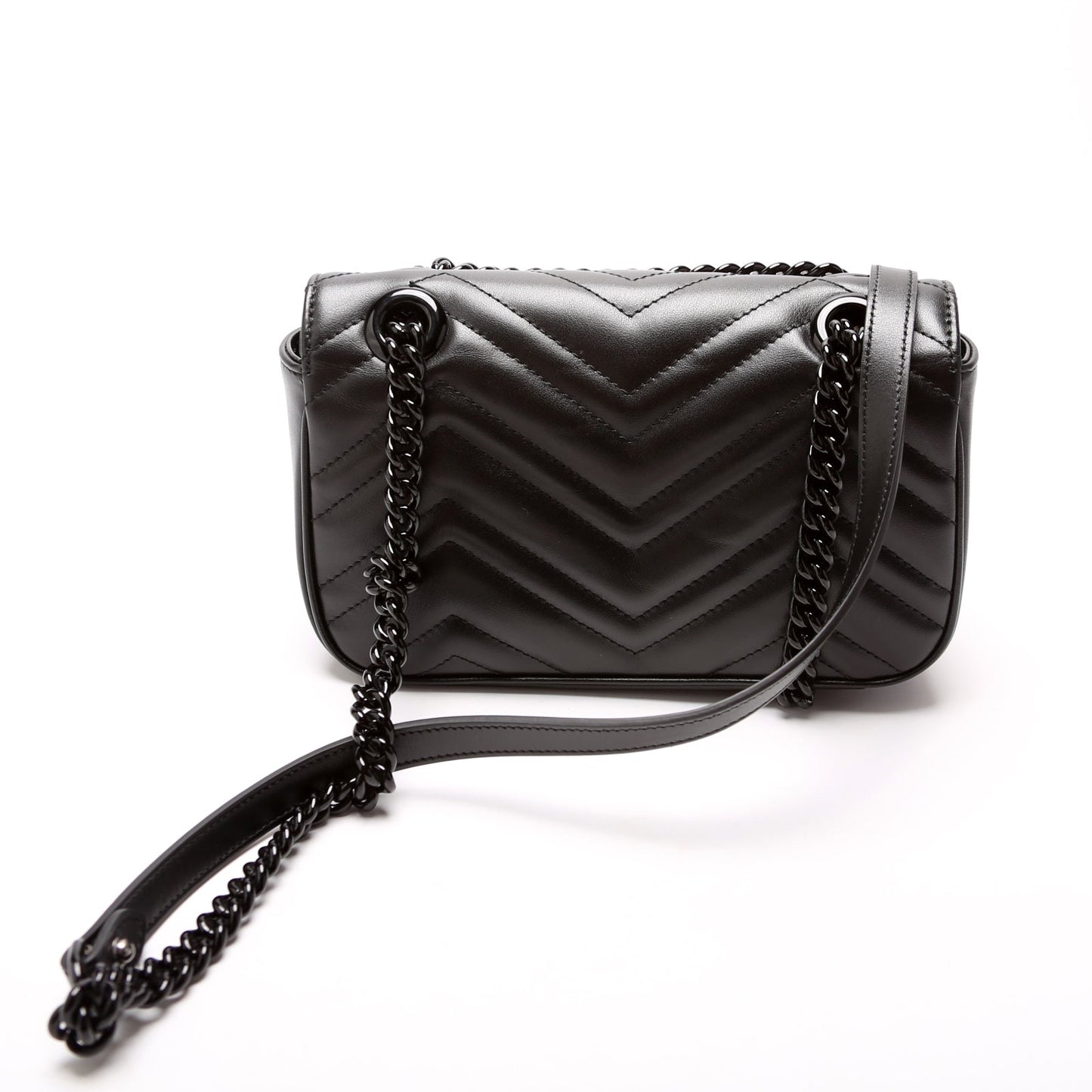 446744 Marmont Monochrome Leather Shoulder Mini Flap