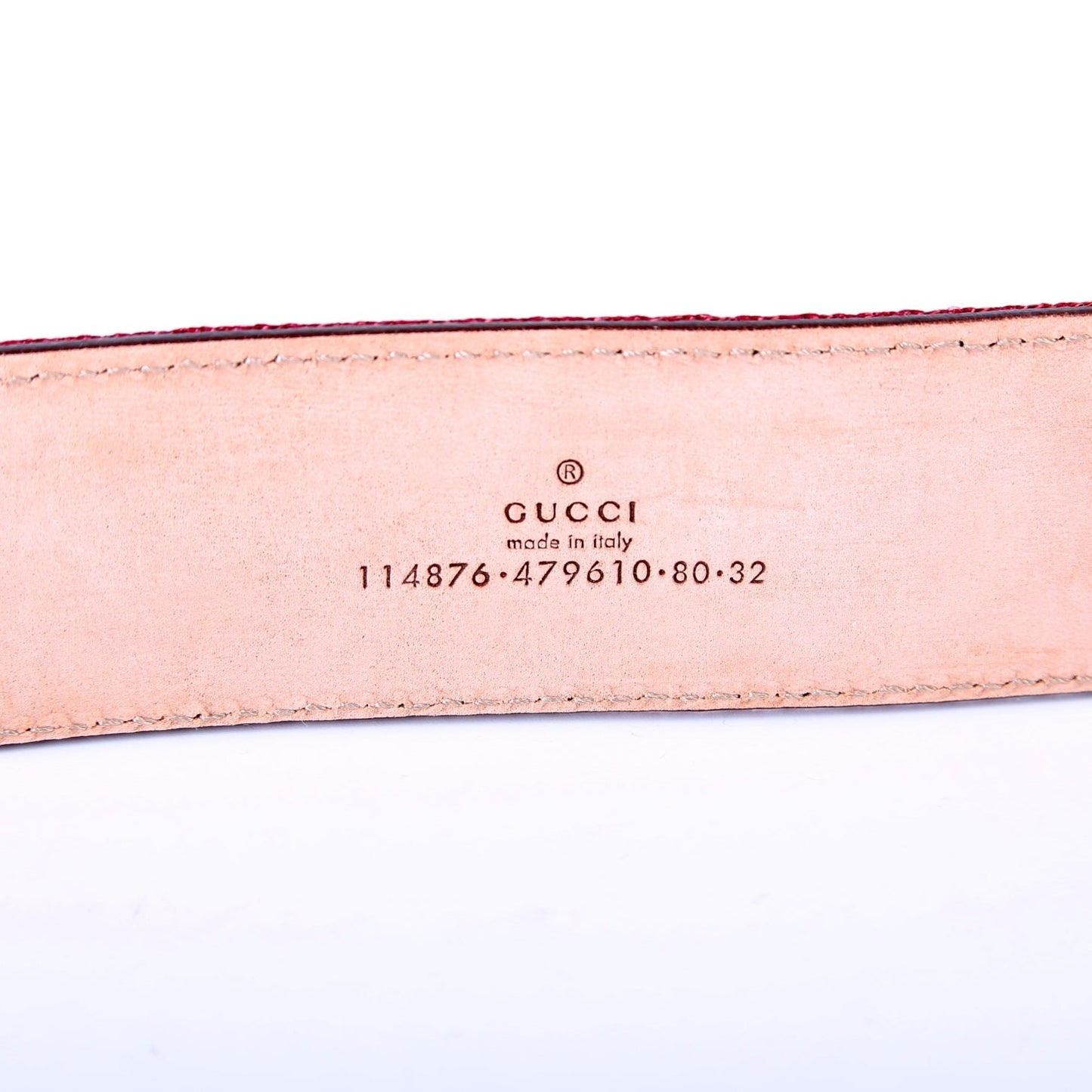 114876 Interlocking GG Web Canvas Belt Size 80/32