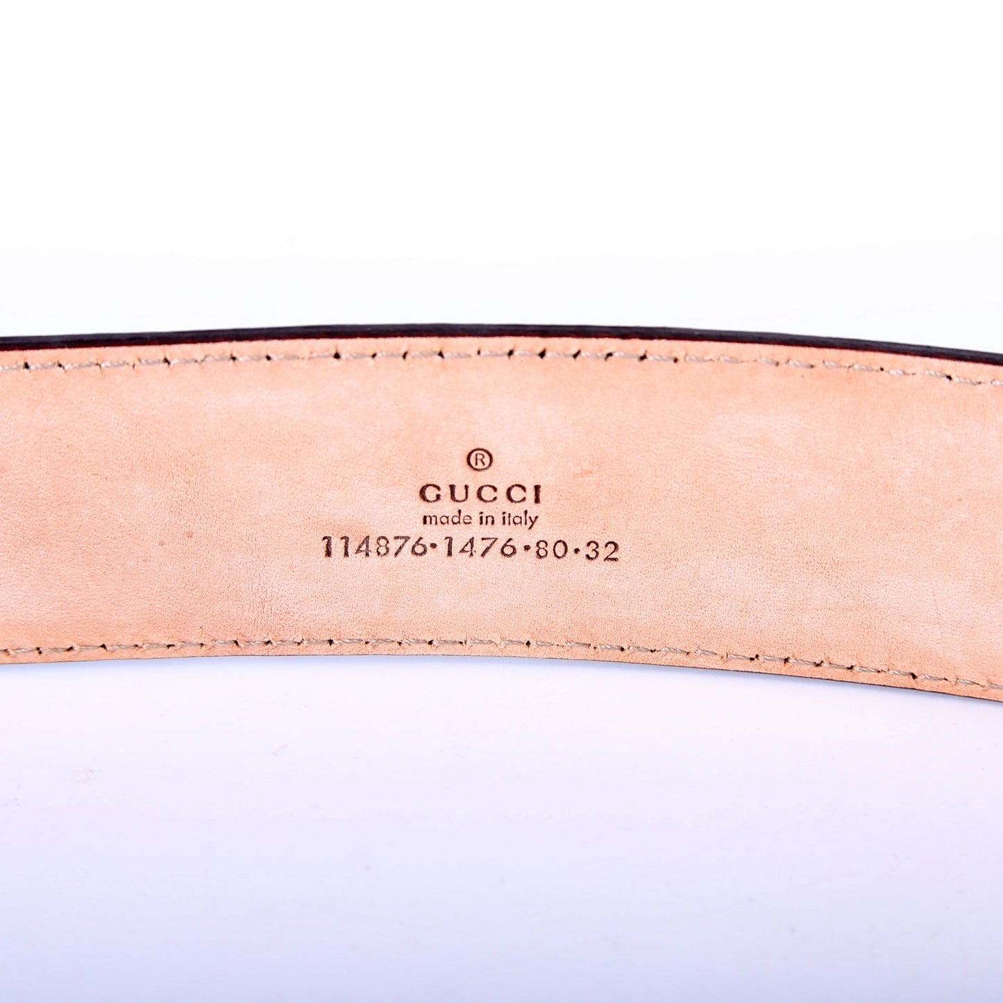 114876 Interlocking Leather Belt Size 80/32