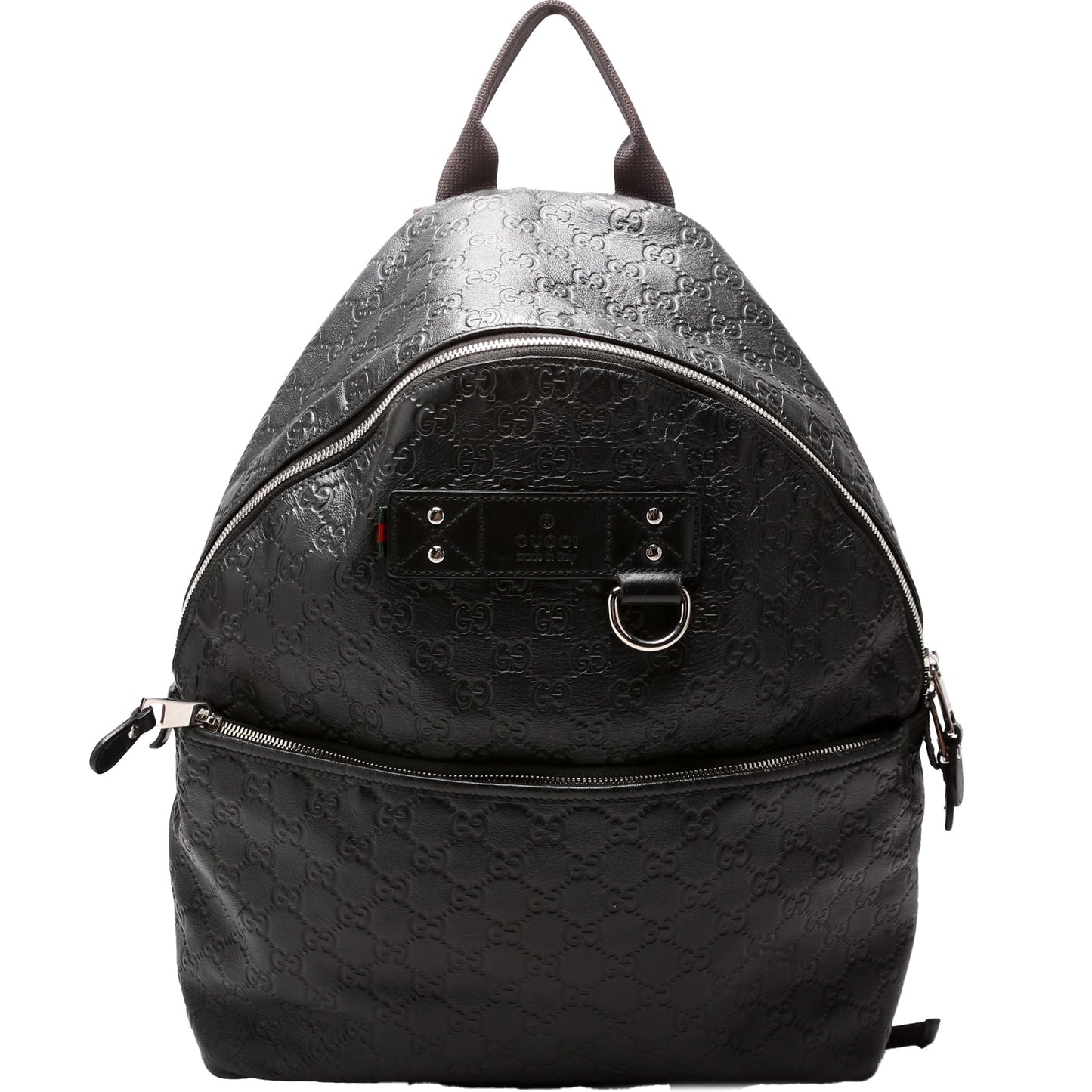 268184 Guccissima Rubber Leather Backpack