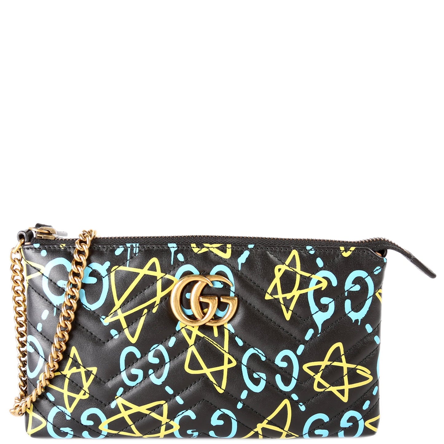 448098 Guccighost GG Marmont Mini Chain Bag