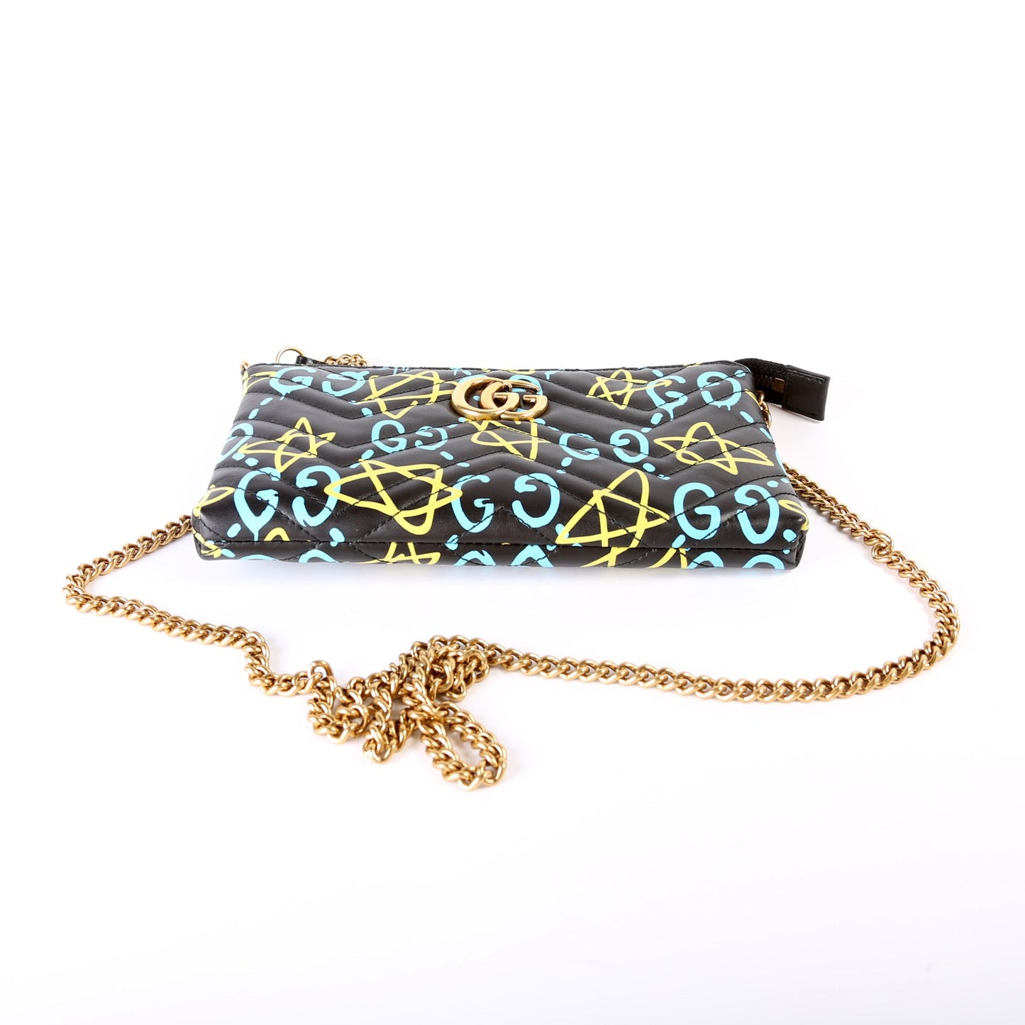 448098 Guccighost GG Marmont Mini Chain Bag