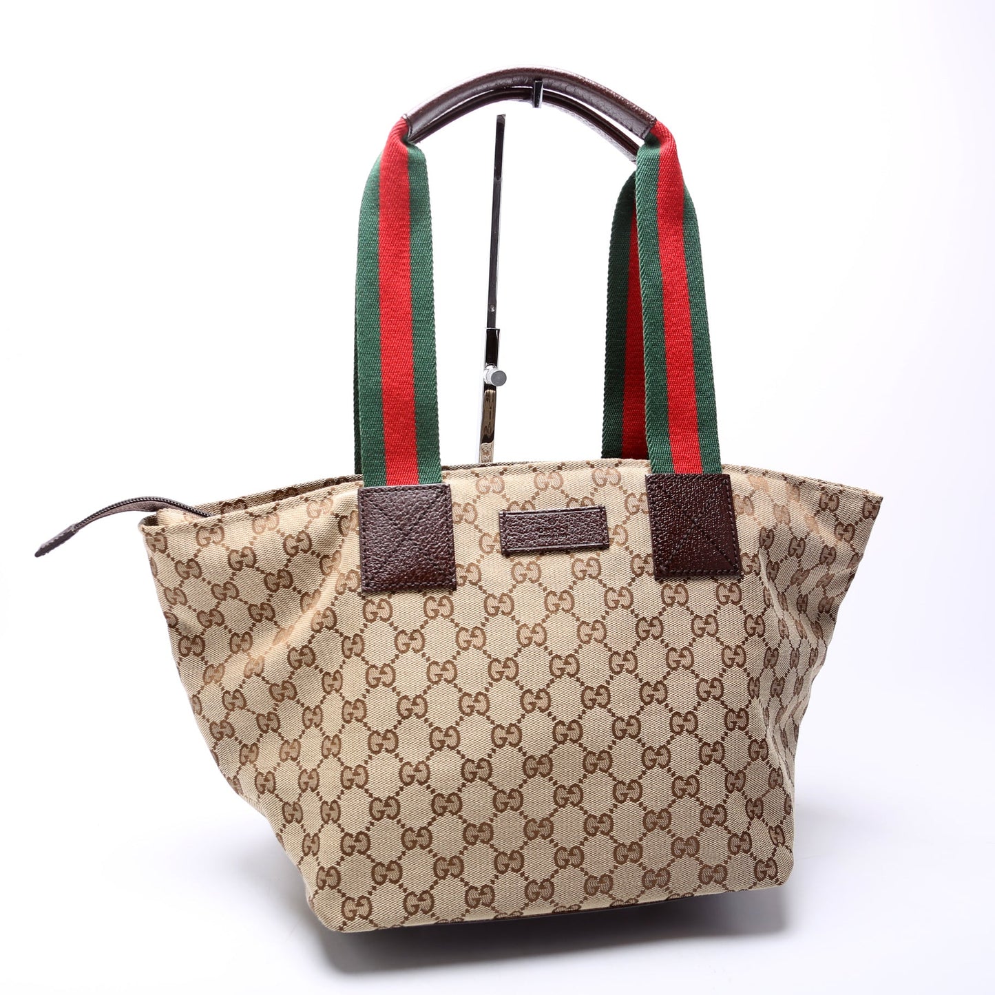 131230 GG Canvas Web Bucket Tote