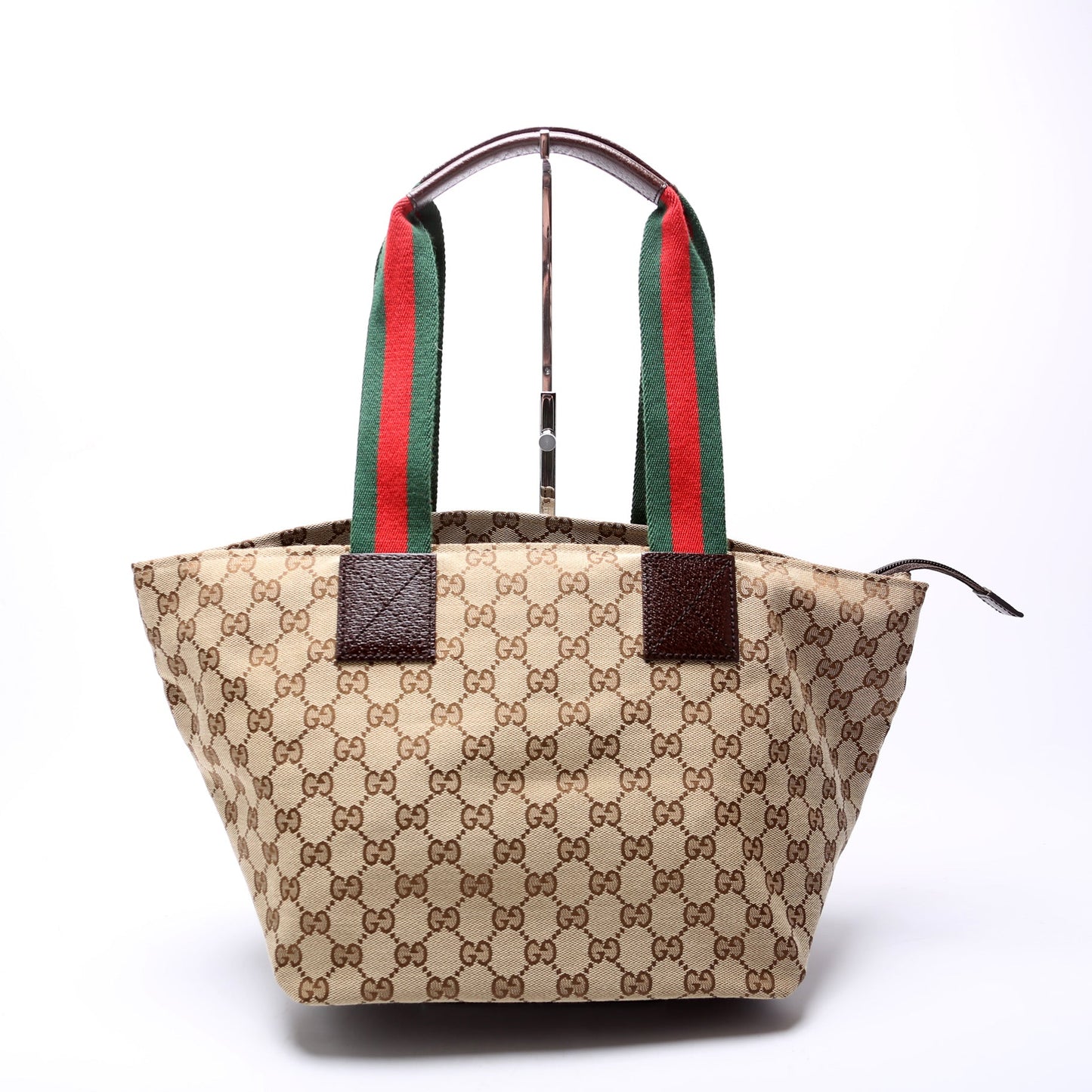 131230 GG Canvas Web Bucket Tote