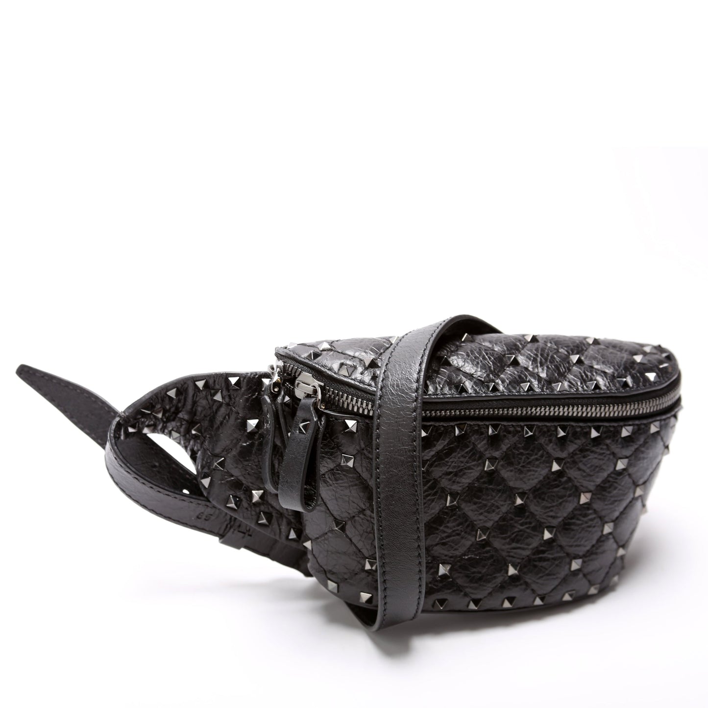 Rockstud Spike Craquele Nappa Belt Bag