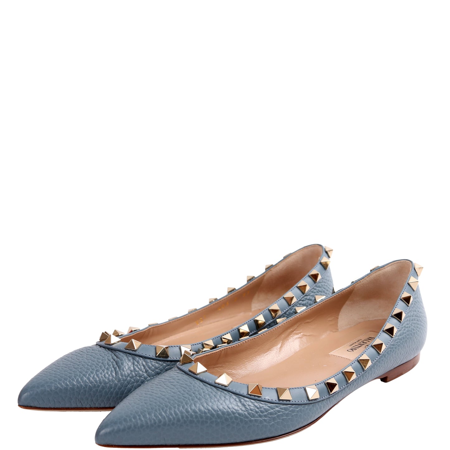 Rockstud Pointed Toe Flats Size 37