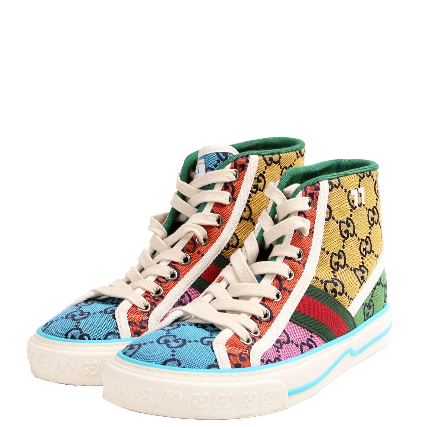 1977 GG Multicolor High Top Sneakers Size 36