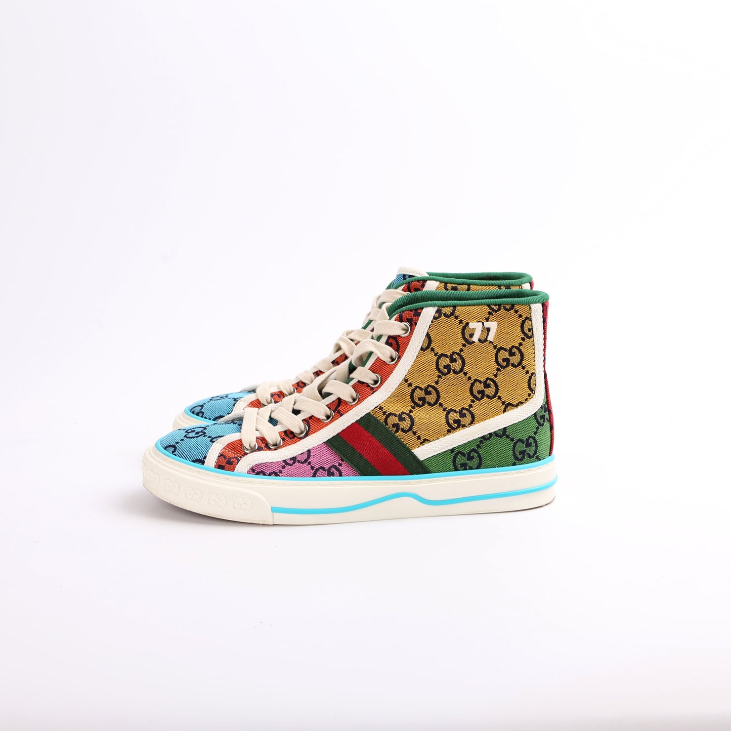 1977 GG Multicolor High Top Sneakers Size 36