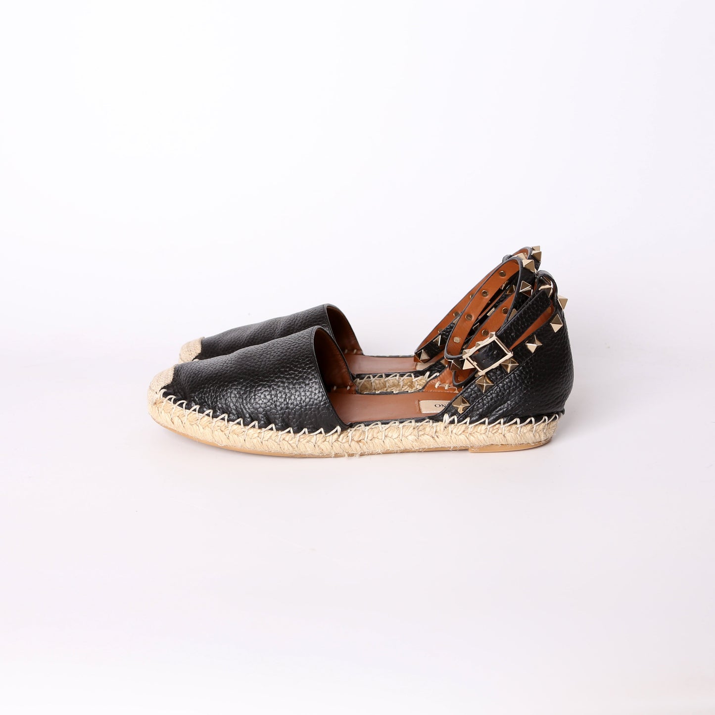 Rockstud Espadrille Flat Size 36