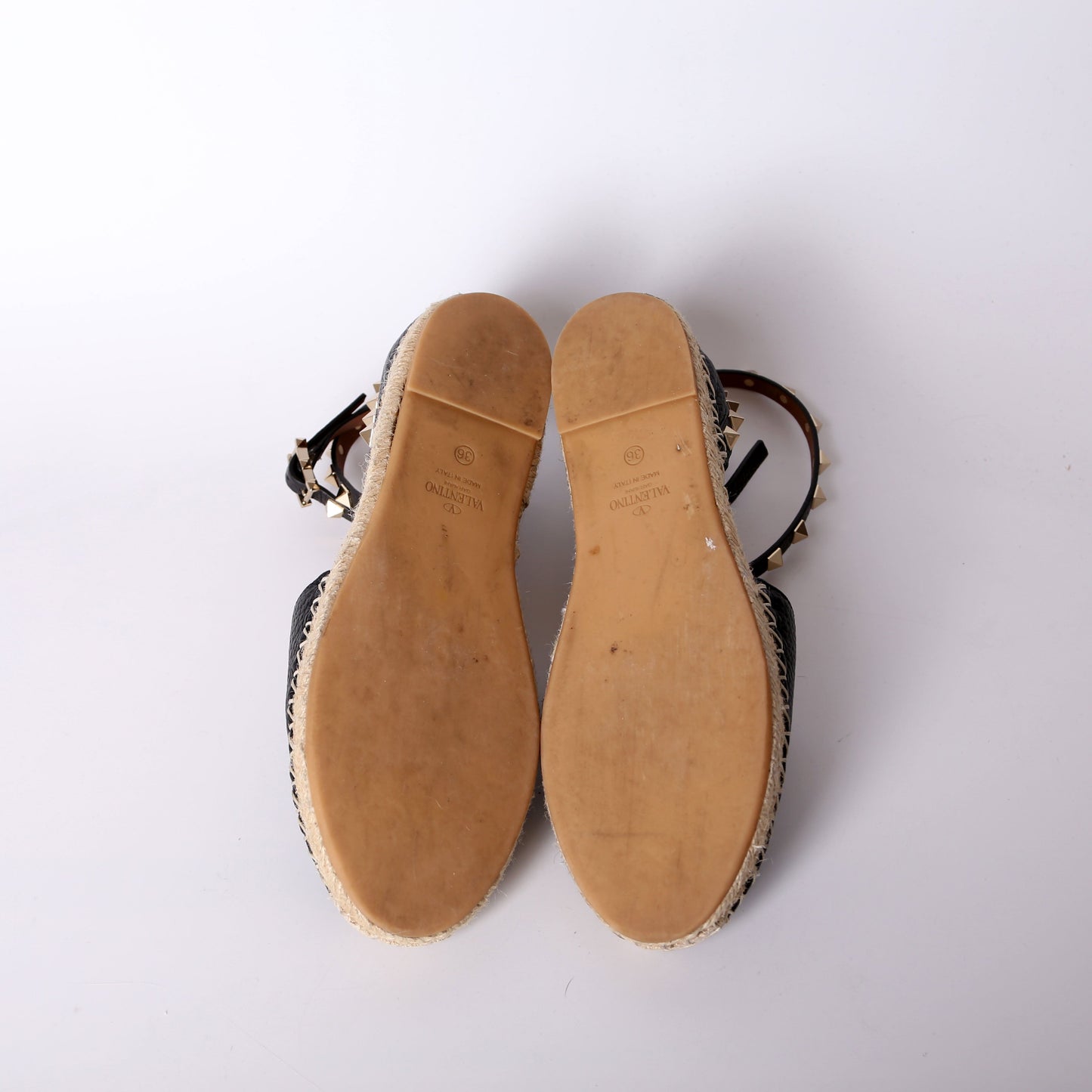 Rockstud Espadrille Flat Size 36