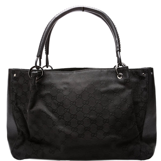 115015 GG Canvas Tote Black