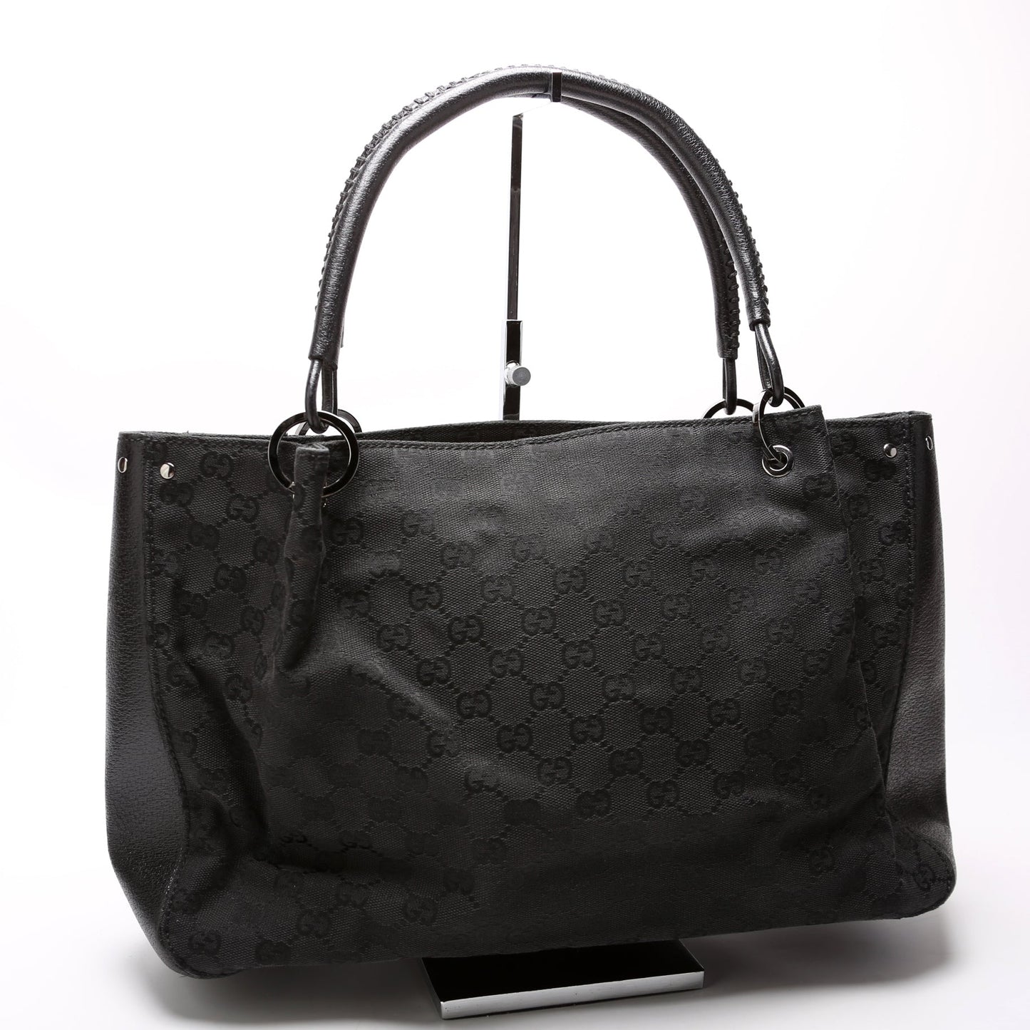 115015 GG Canvas Tote Black