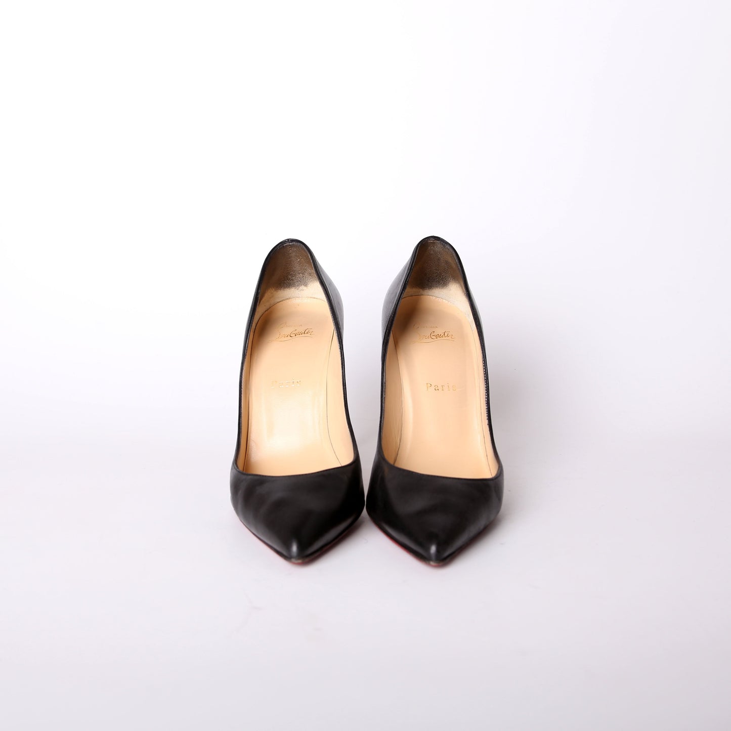 Pointed Toe Leather 100MM Pumps Size 39.5