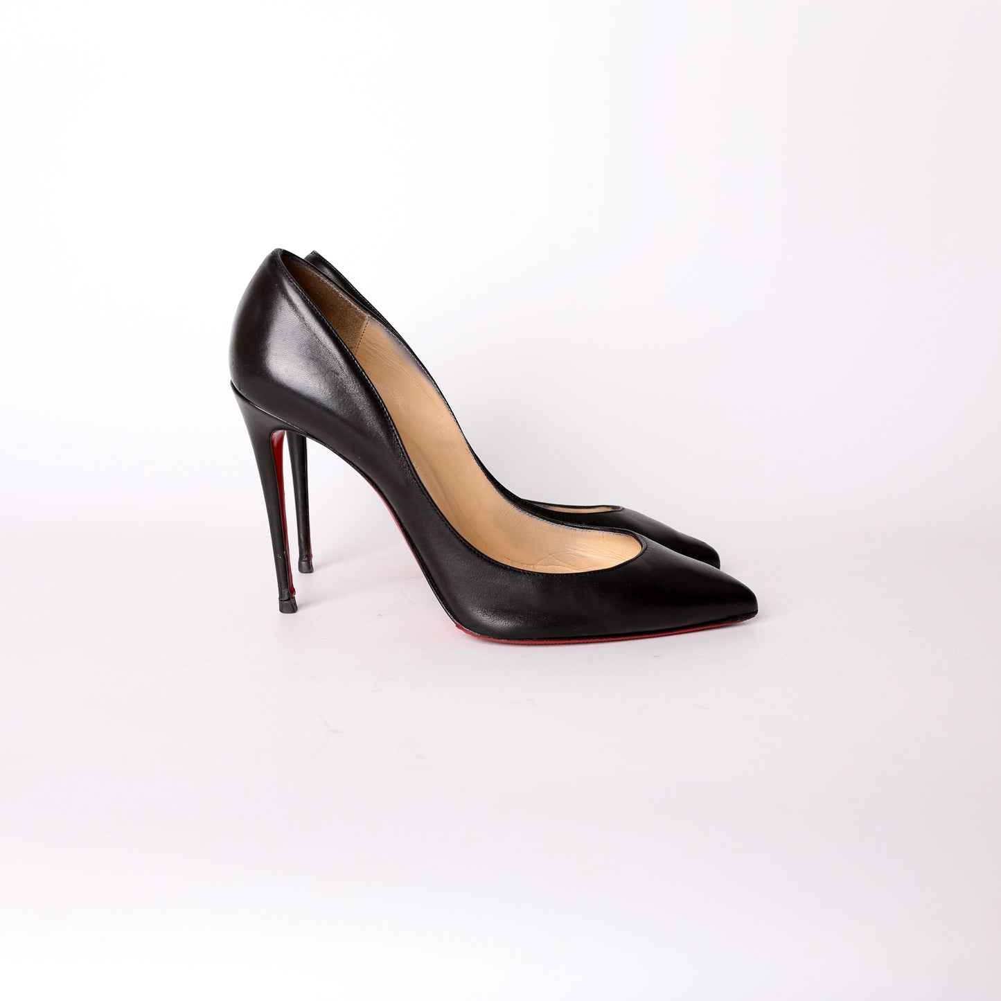 Pointed Toe Leather 100MM Pumps Size 39.5