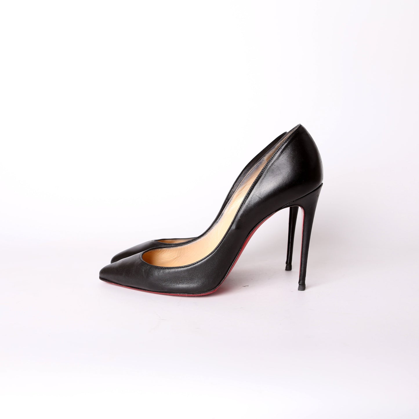 Pointed Toe Leather 100MM Pumps Size 39.5