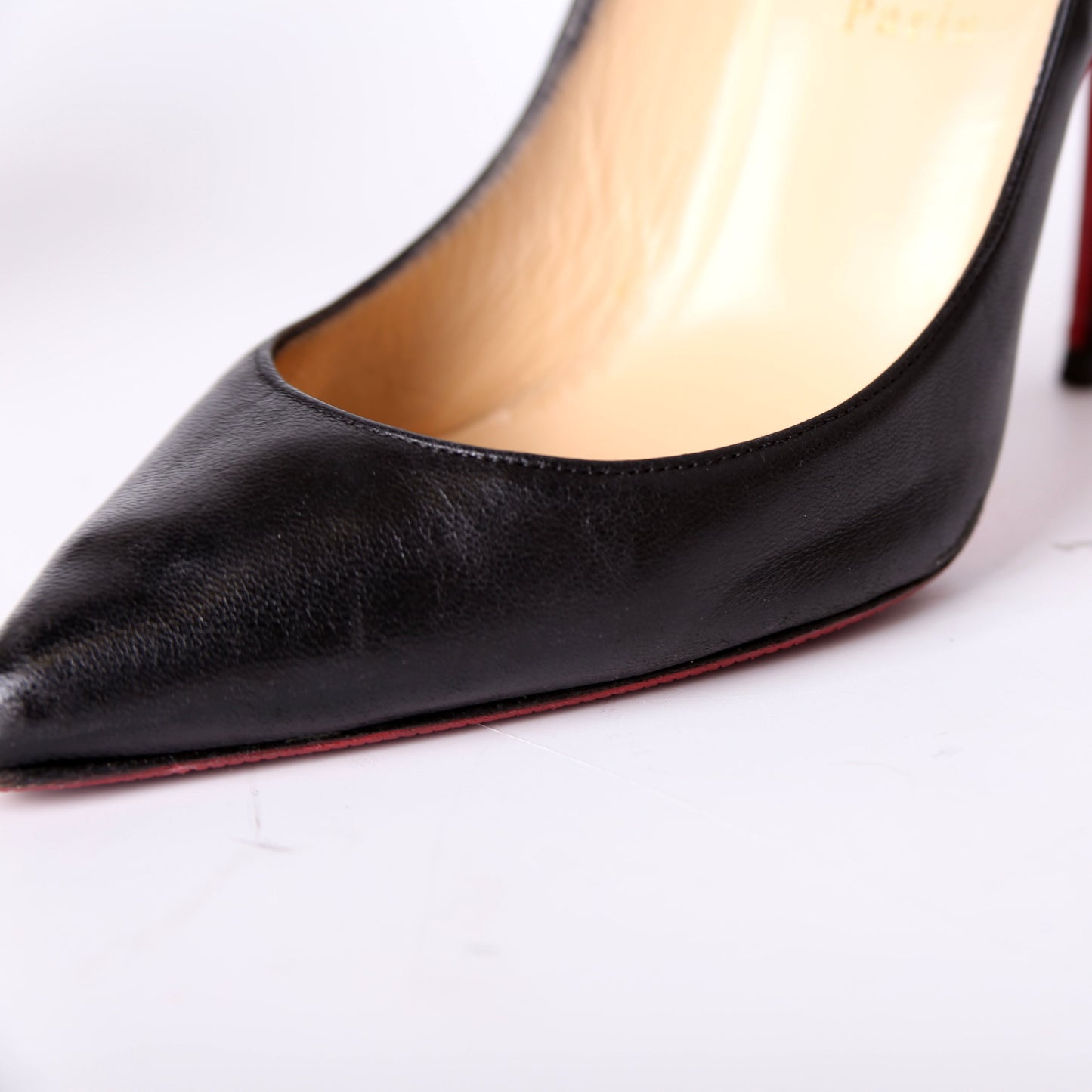 Pointed Toe Leather 100MM Pumps Size 39.5