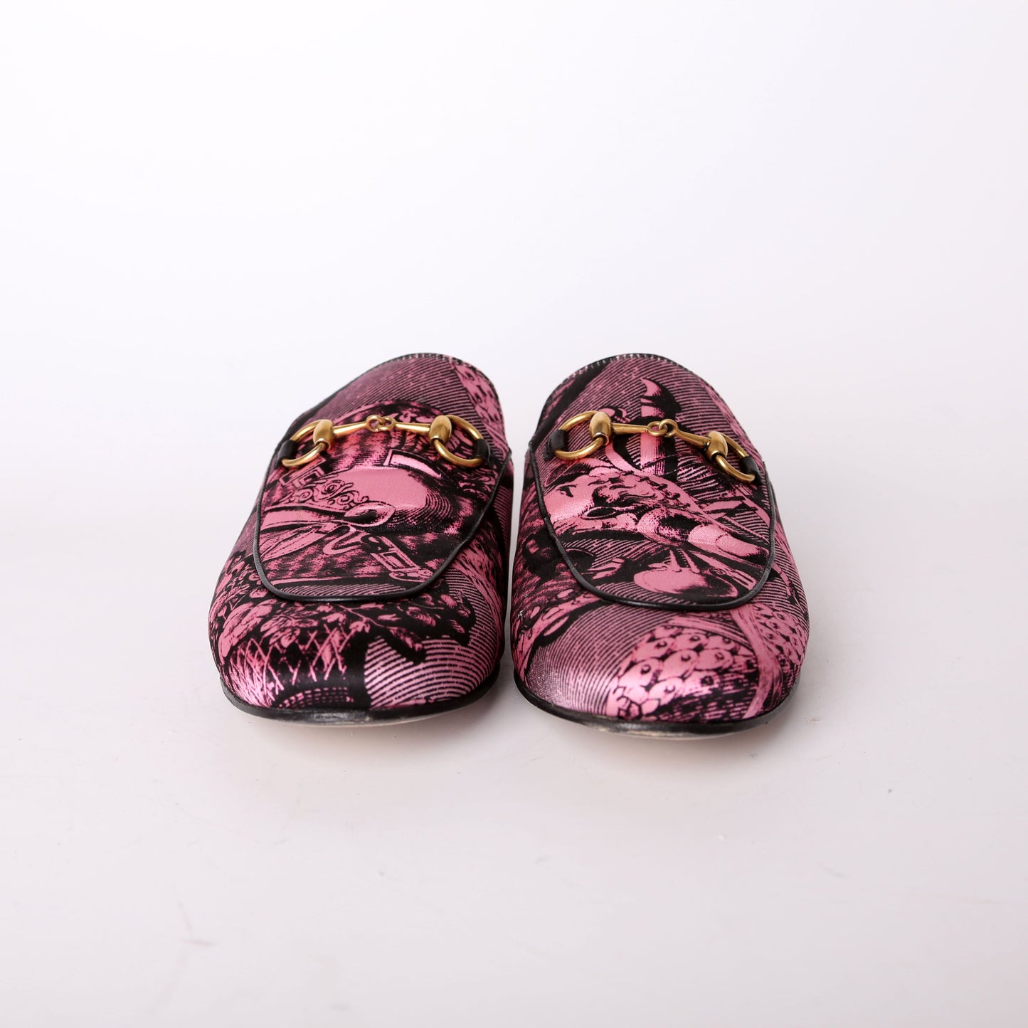 Princetown Printed Silk Mules Size 36