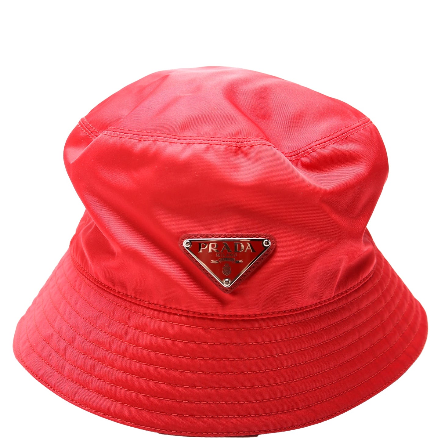 1HC137 Re-Nylon Triangle Logo Bucket Size Medium Red