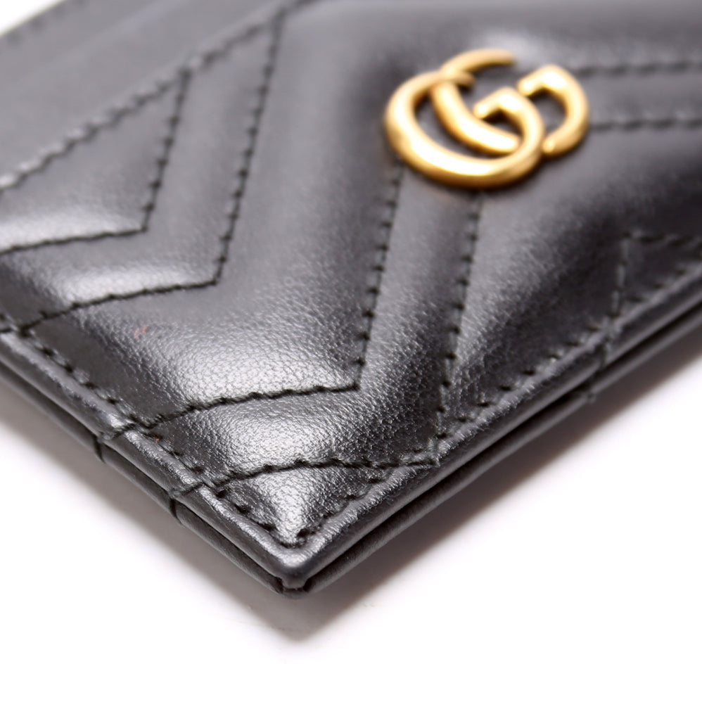 443127 GG Marmont Card Holder Black