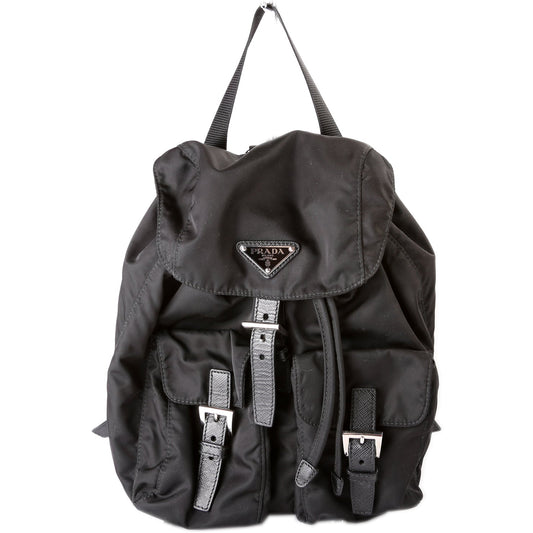 1BZ677 Re-Nylon Small Backpack Black