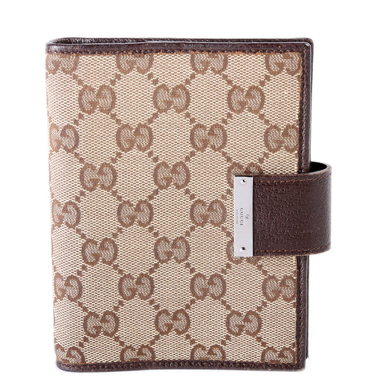 115240 GG Canvas Small Agenda Brown