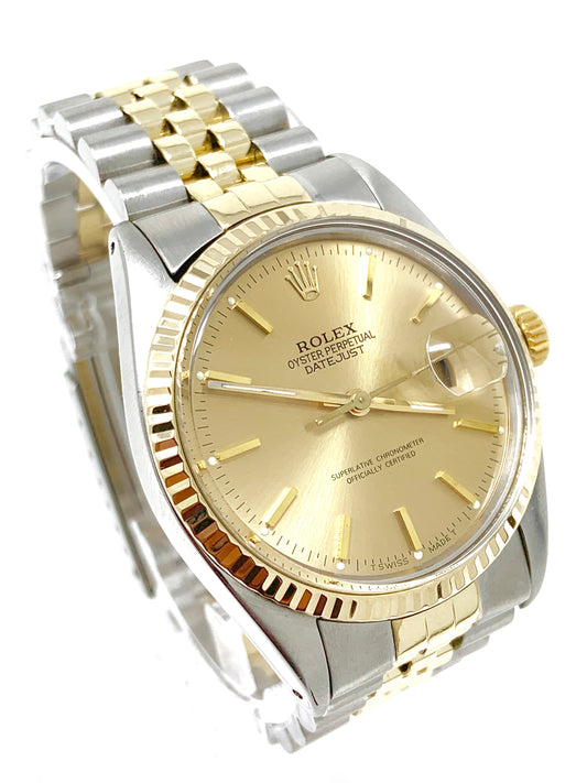 Rolex men's Datejust 36mm 16013 Champagne