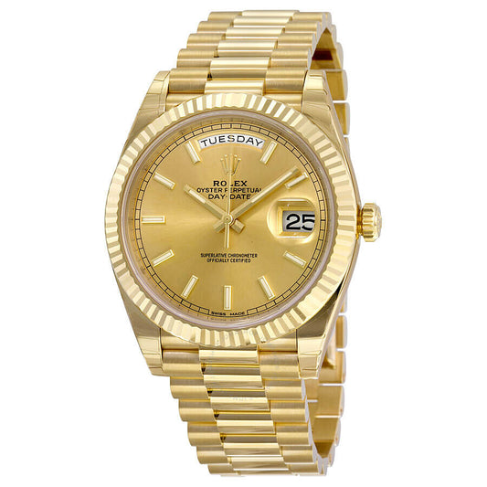 Rolex Day-Date 40 Champagne Dial Yellow Gold President Automatic Mens Watch 228238