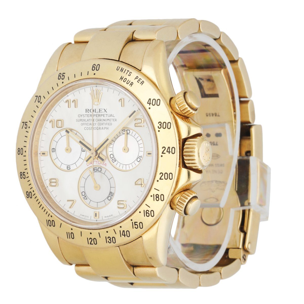 Rolex Daytona 116528 18k Yellow Gold Mother Of Pearl Dial Men's Watch