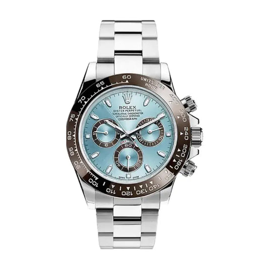 Rolex Oyster Perpetual Cosmograph Daytona Platinum Ice Blue 40Mm Mens Wrist Watch